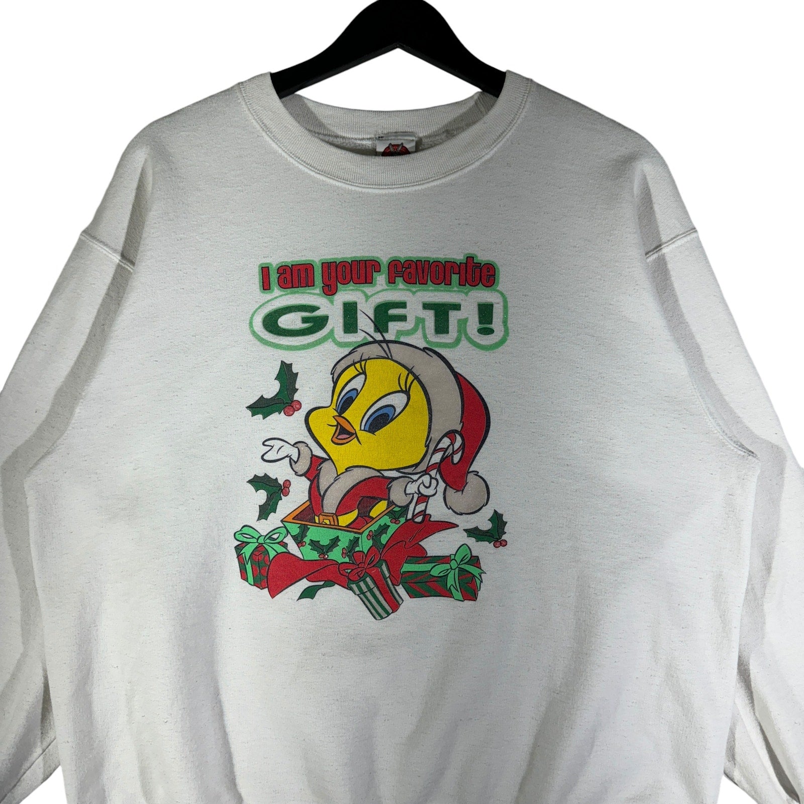 Vintage Looney Tunes Tweety Bird Christmas Gift Crewneck