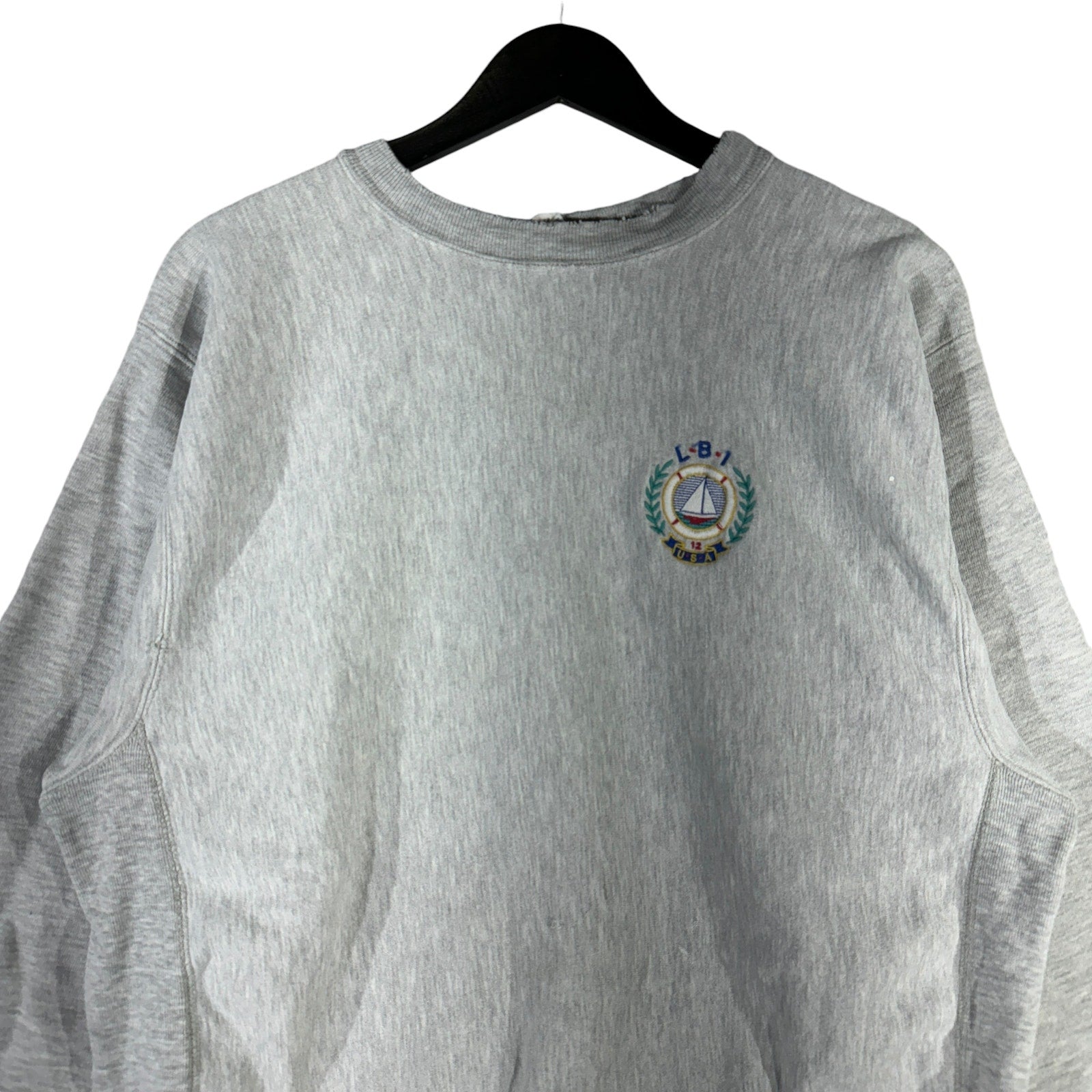 Vintage "LBI" Sailboat Champion Reverse Weave Crewneck