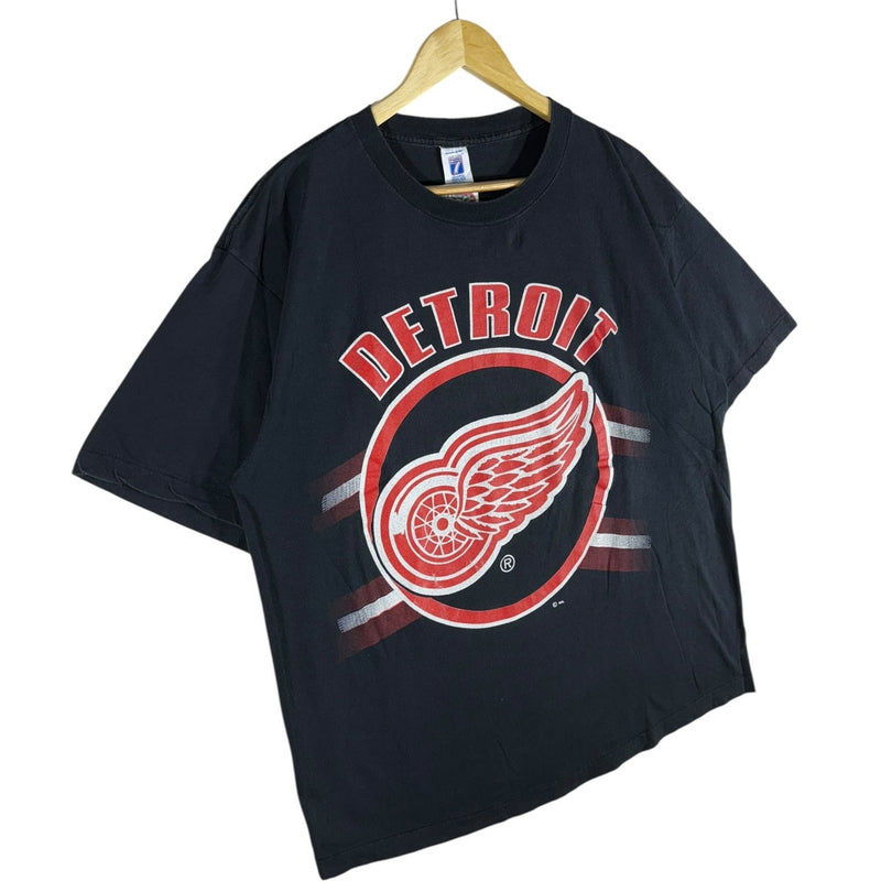 Vintage Logo 7 Detroit Red Wings Logo NHL T-Shirt 90s