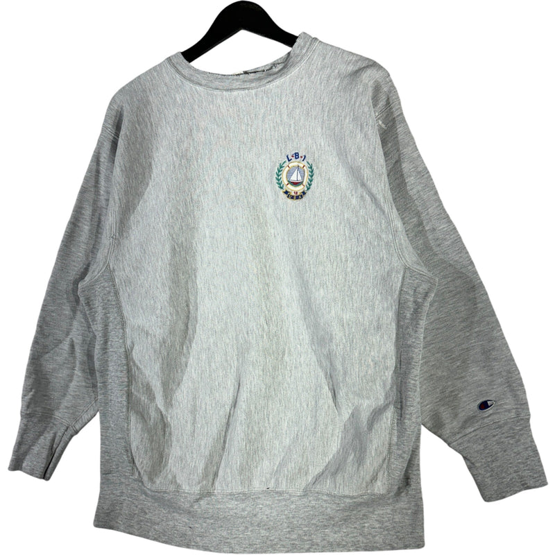 Vintage "LBI" Sailboat Champion Reverse Weave Crewneck