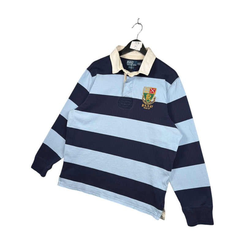 Vintage Polo Ralph Lauren #8 Striped Long Sleeve Rugby Shirt