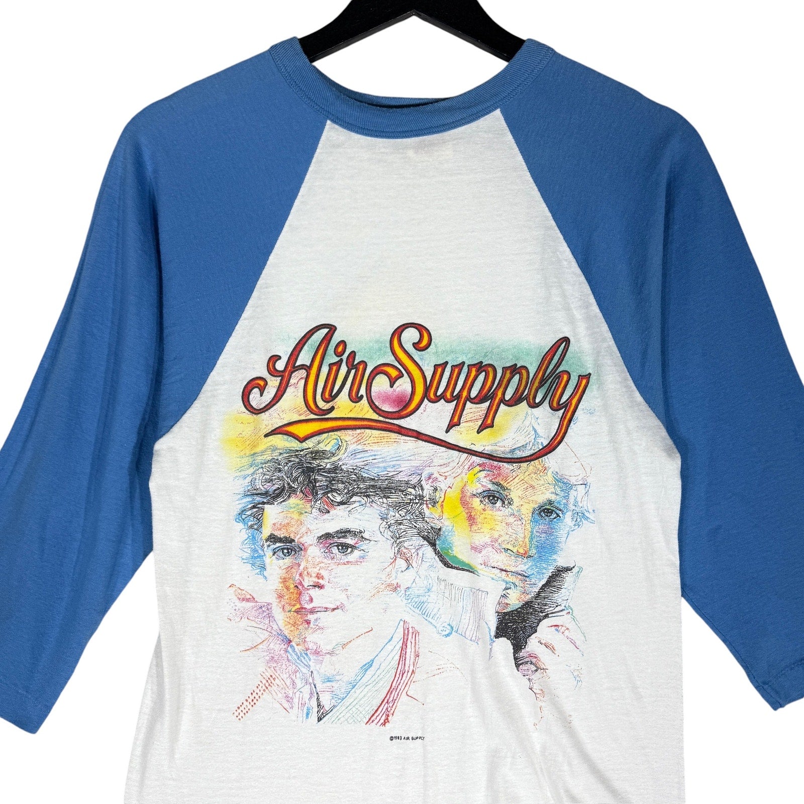 Vintage Winterland Air Supply World Tour Raglan Long Sleeve 1984