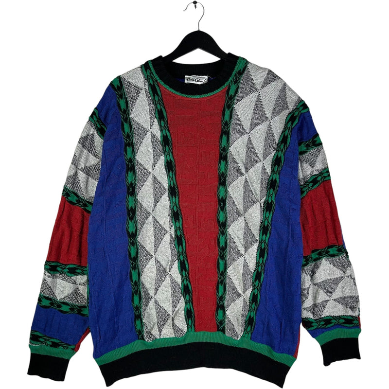 Vintage Carlo Colucci Geometric Pattern Knit Sweater