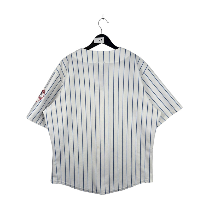 Vintage Thunder Pinstripe Baseball Button Up Jersey