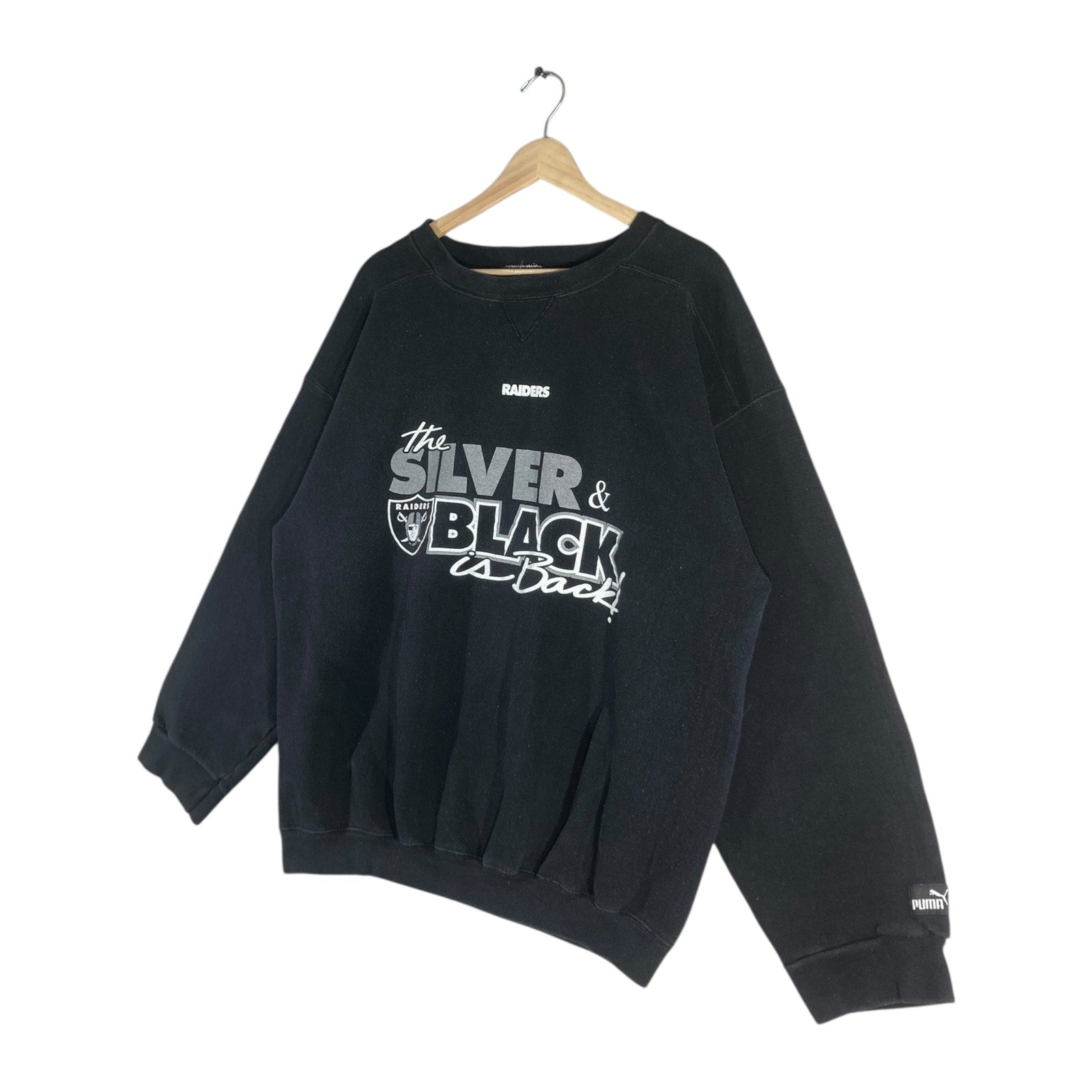 Vintage Oakland Raiders Silver & Black Crewneck