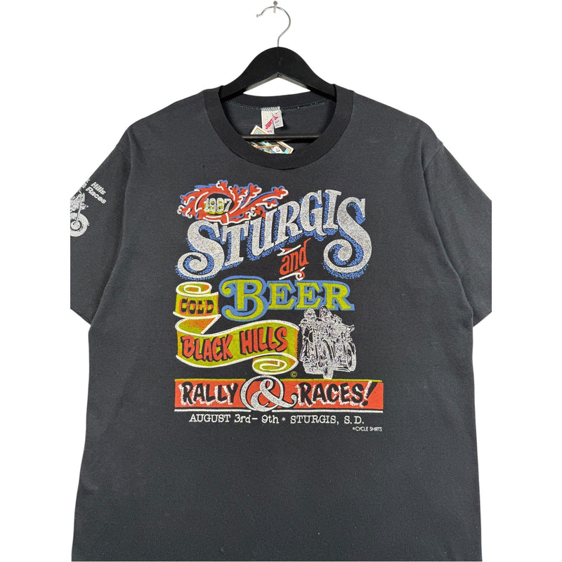 Vintage Sturgis Black Hills Rally & Races T-Shirt 80s