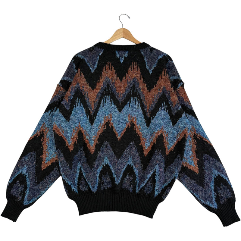 Vintage Uniform Code 3D Patterned Pullover Sweater