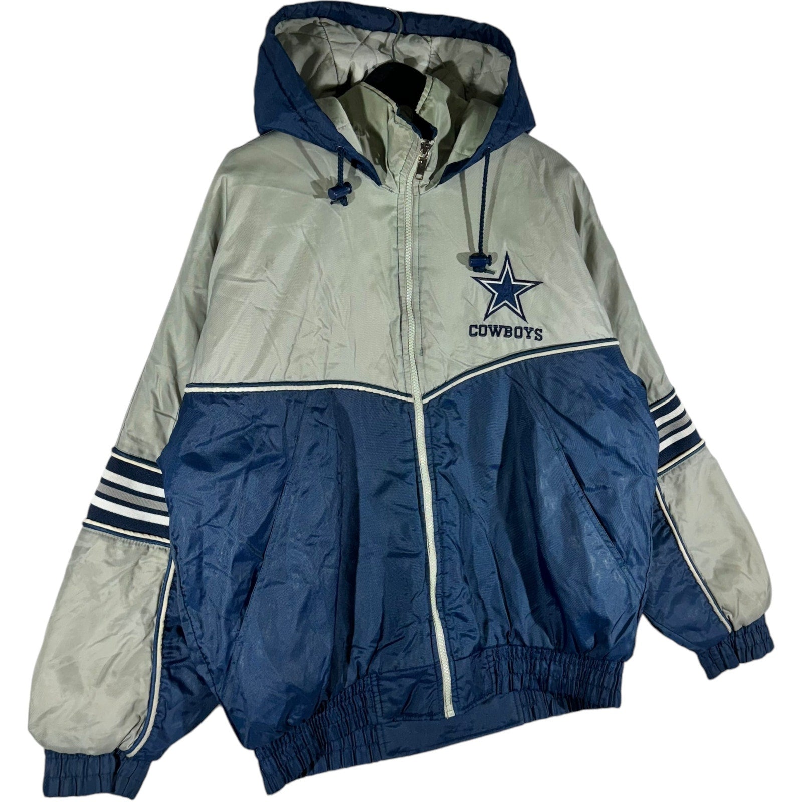 Vintage Dallas Cowboys Hooded NFL Puffer Jacket