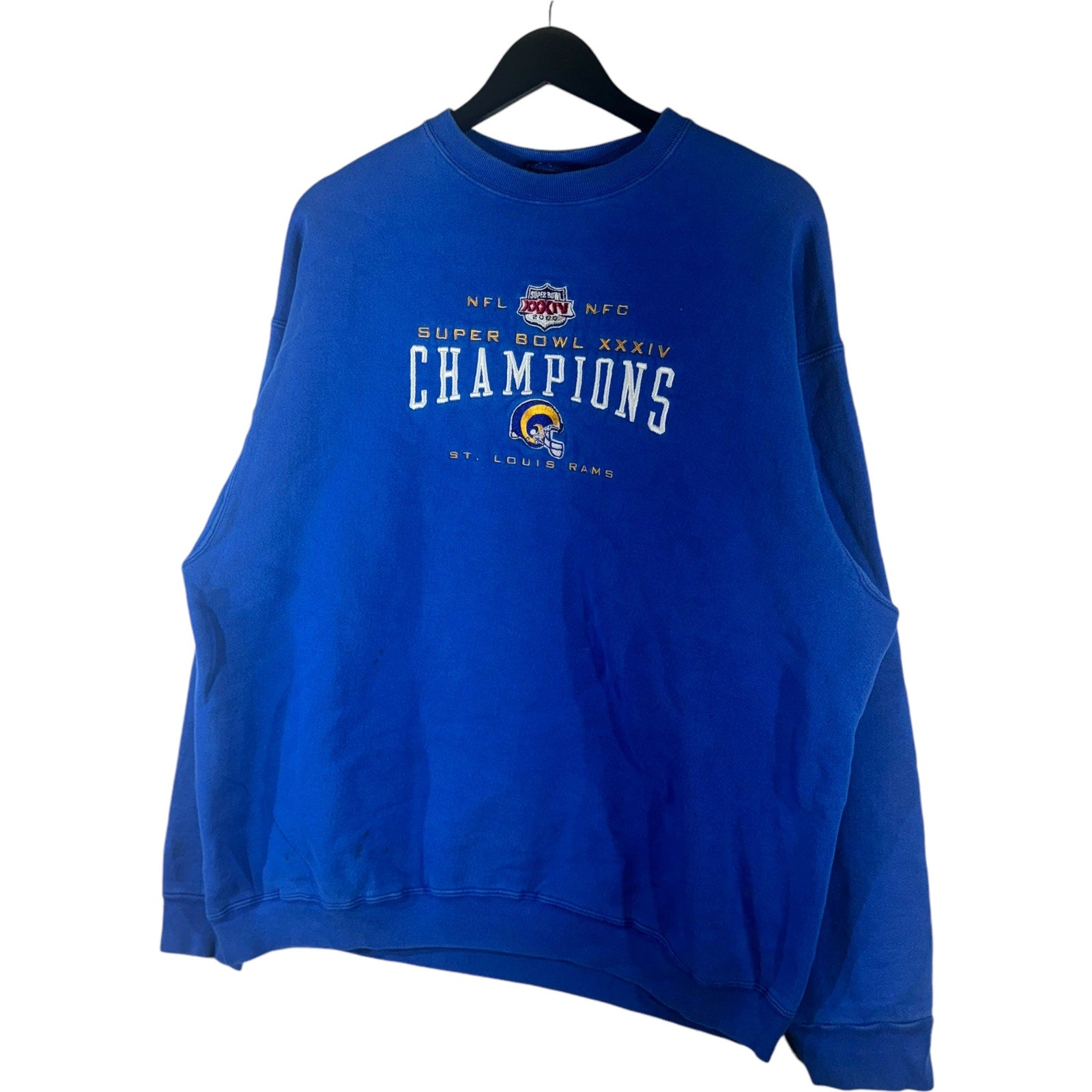 Vintage St. Louis Rams Super Bowl XXXIV Champions Pro Player Crewneck