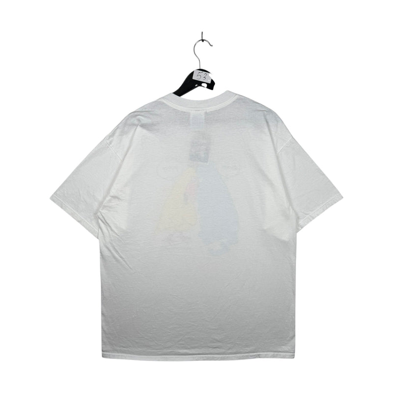 Vintage Funny Cat vs Chicken Graphic T-Shirt