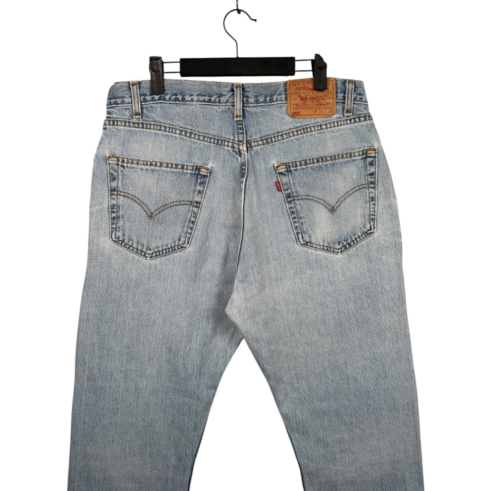 Vintage Levi's 505 Patchwork Straight Leg Denim Jeans 36