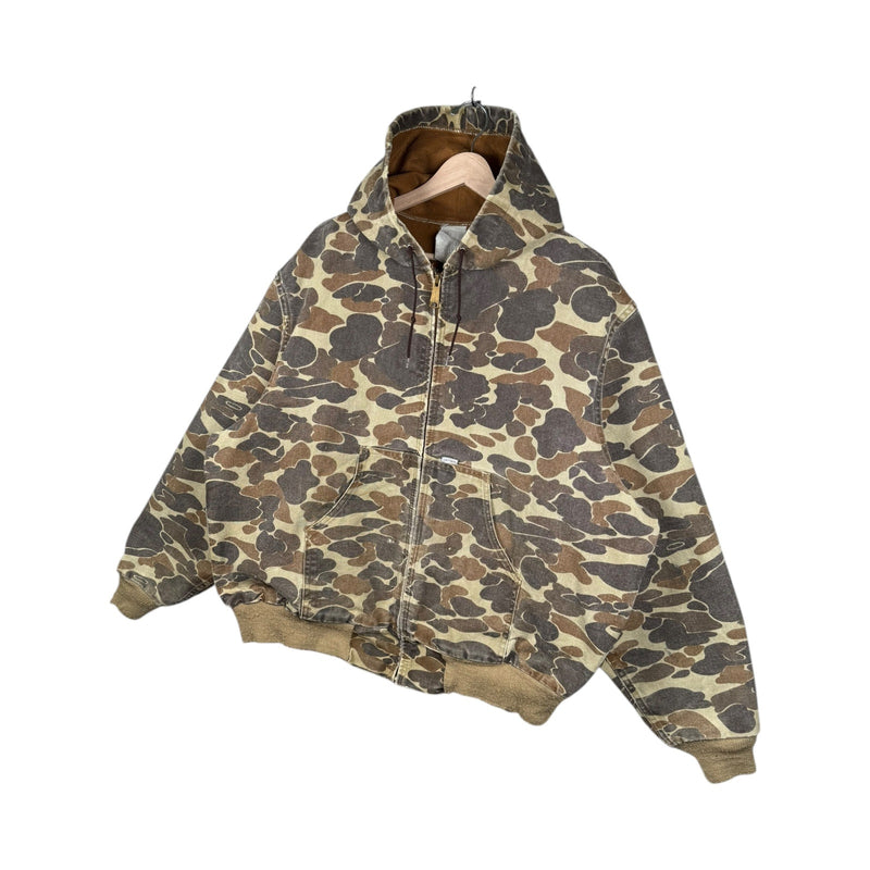 Vintage Carhartt Camo Thermal Lined Full Zip Hoodie