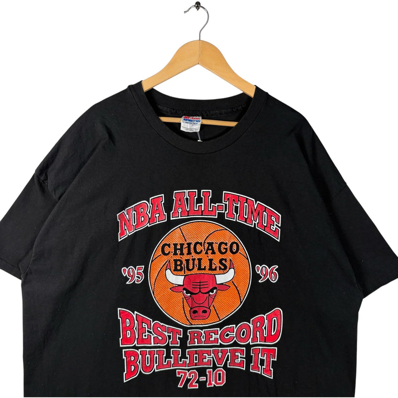 Vintage Chicago Bulls Best Record Spellout NBA 90s Tee