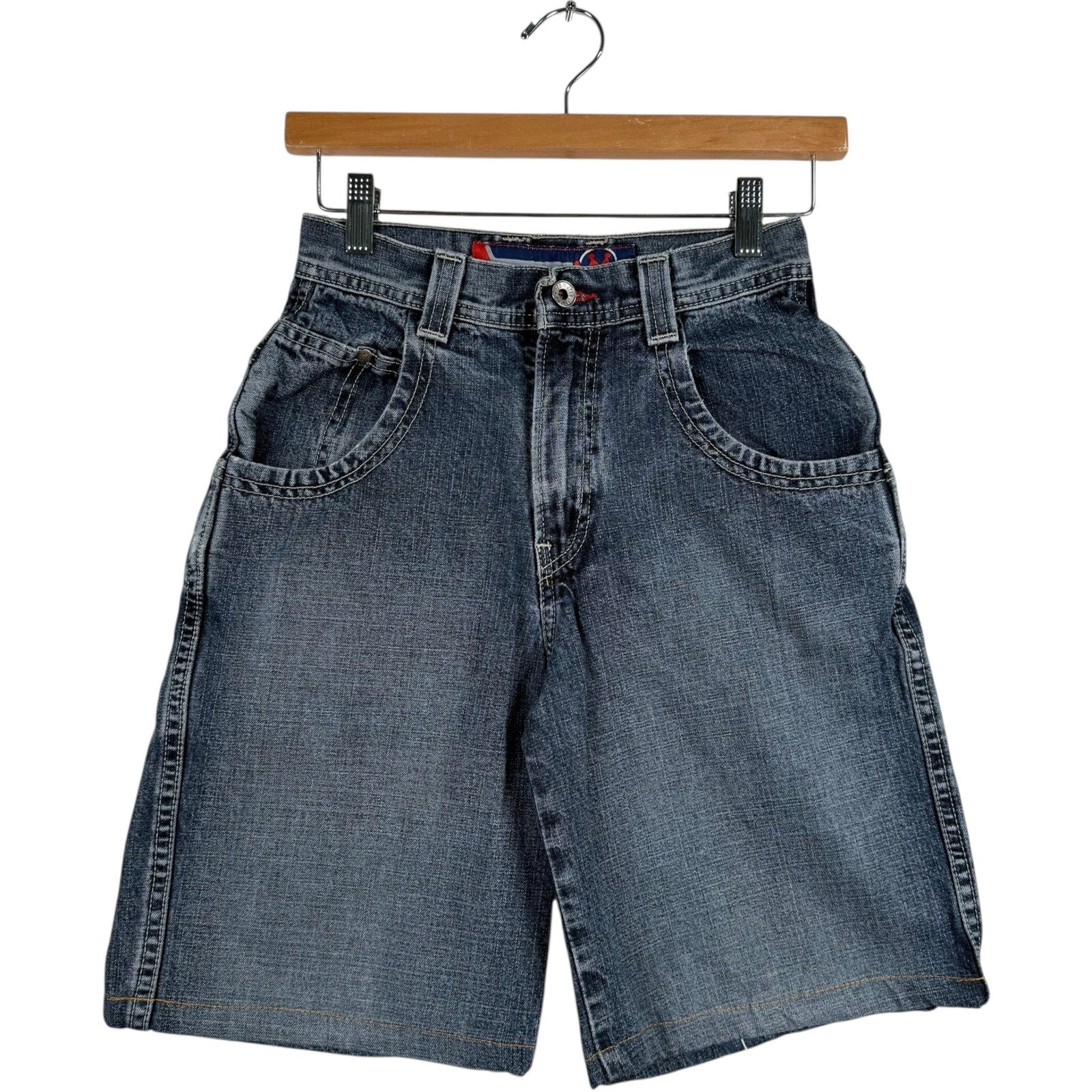 Y2K JNCO Dragon Embroidered Denim Shorts 24x8