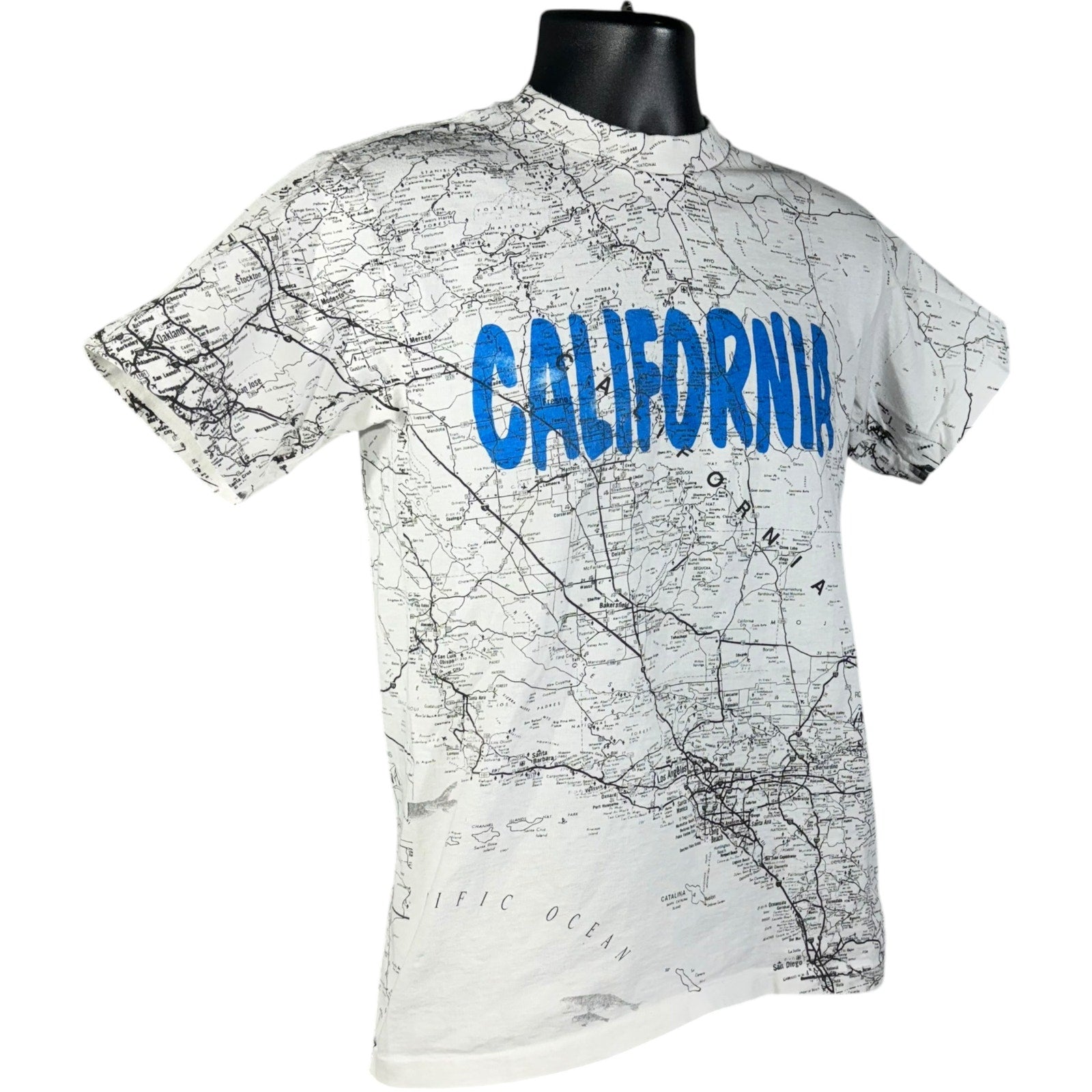 Vintage California State Map AOP Souvenir Tee 90s