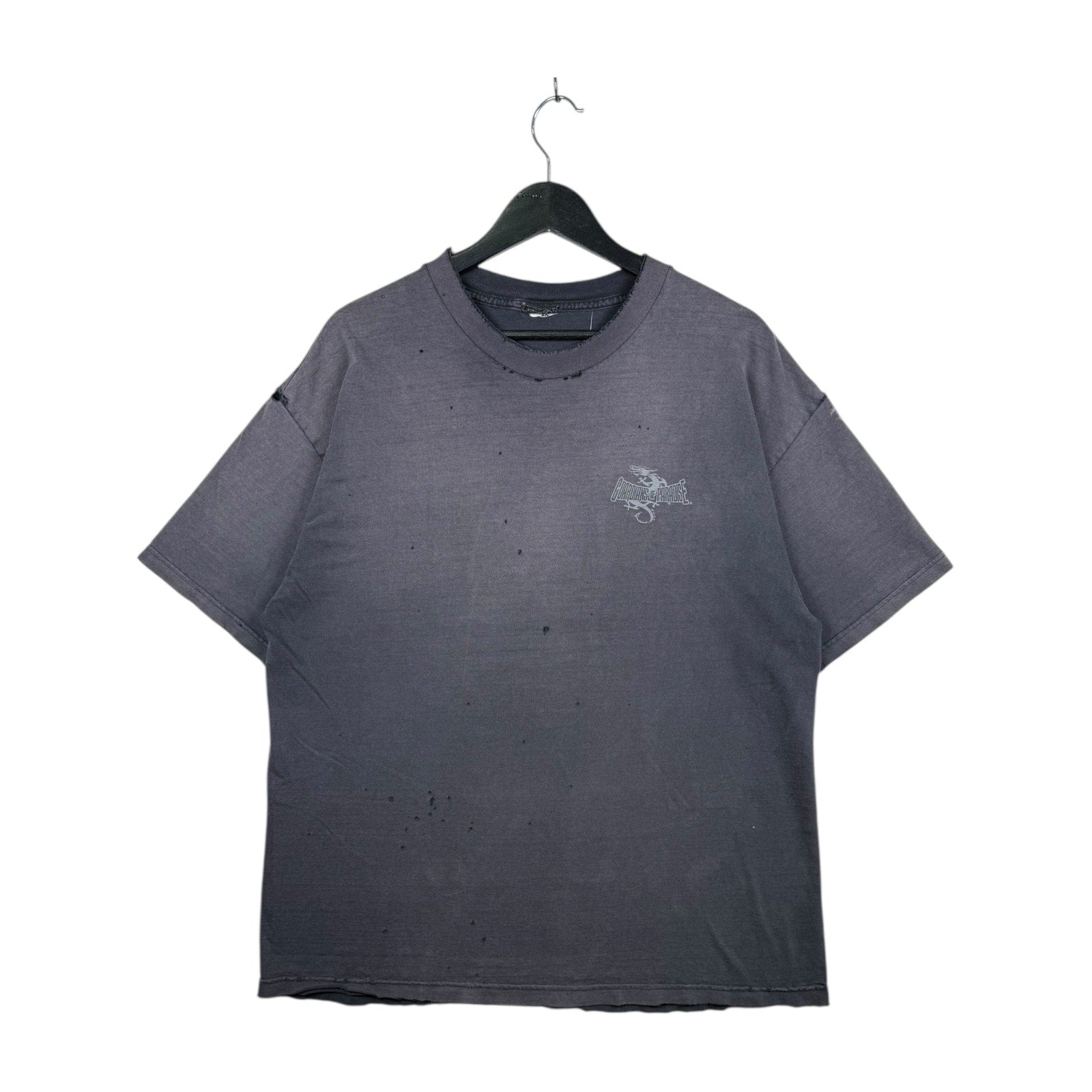 Vintage Dragon Tiger Yin Yang Distressed T-Shirt