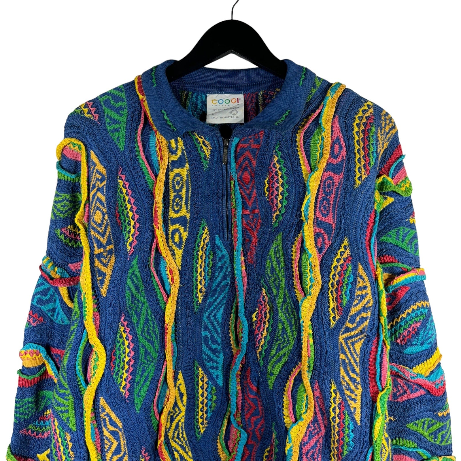 Vintage Coogi 3D Knit 1 4 Zip Sweater