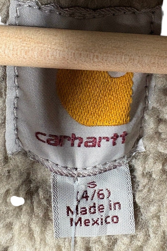 Vintage Carhartt Sherpa Lined Full Zip Hooded Workwear Jacket