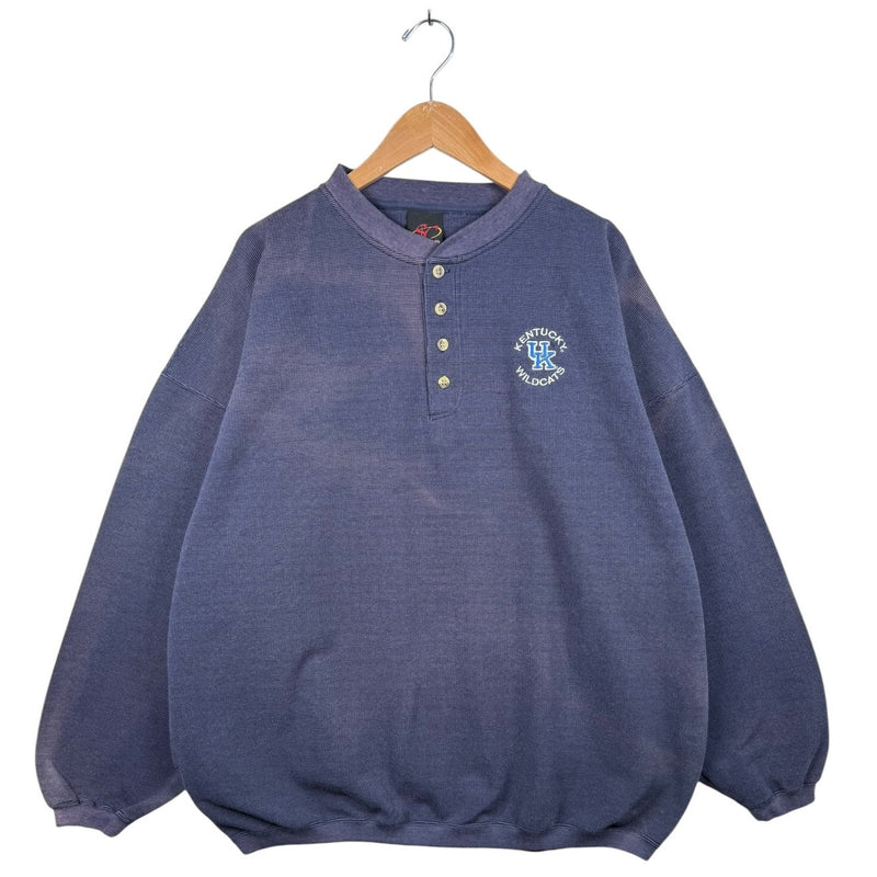Vintage University Of Kentucky Wildcats Henley Sweater