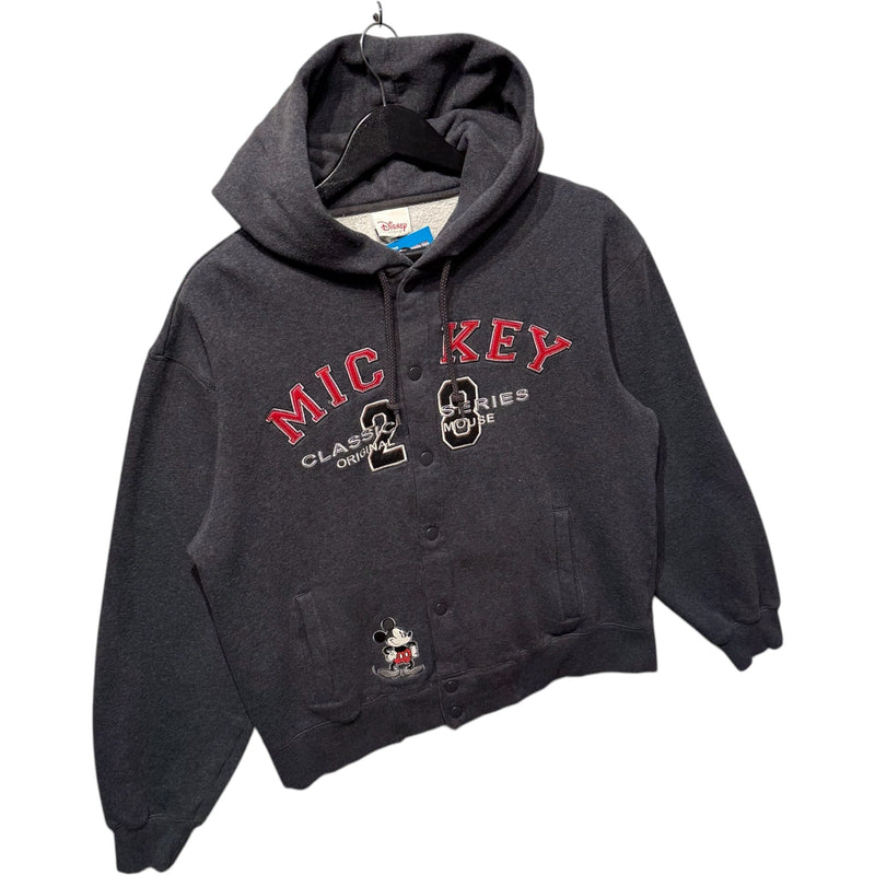 Vintage Disney Mickey Mouse Snap Button Hoodie