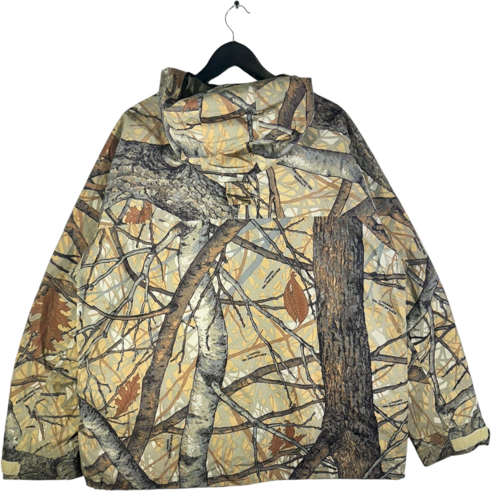 Vintage Cabelas Tree Camo Hooded Light Jacket