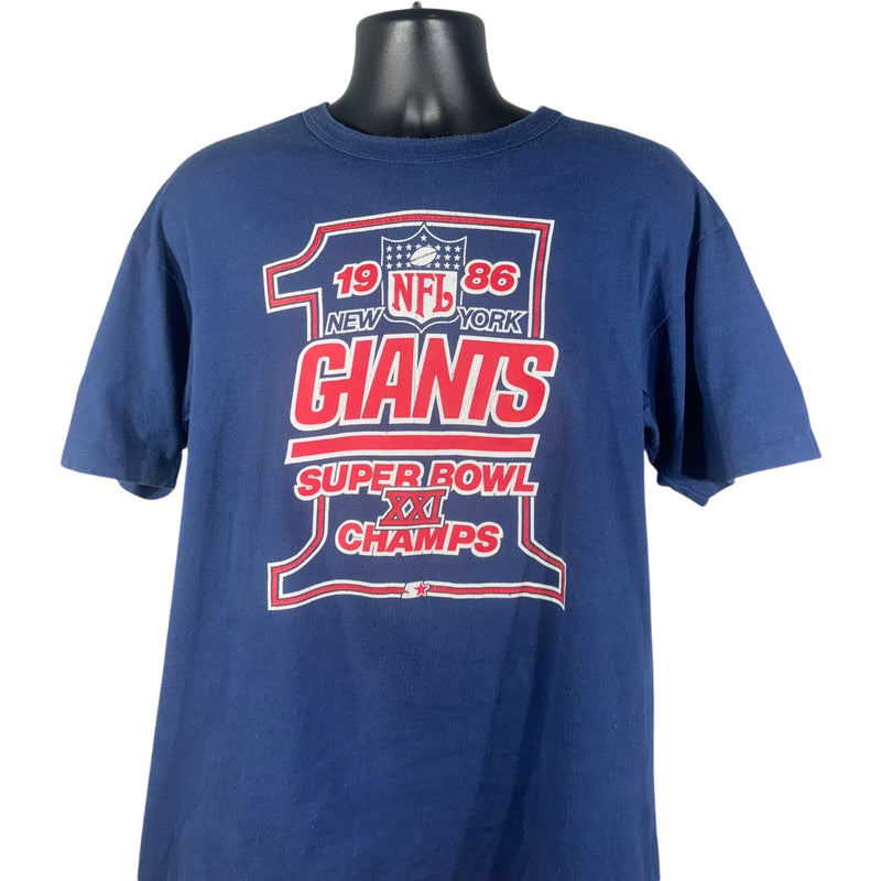 Vintage Starter NY Giants Super Bowl 21 Champs NFL Tee '86