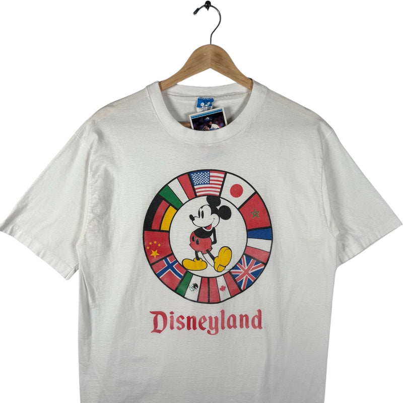 Vintage Disneyland Flags Of The World Mickey Mouse Tee