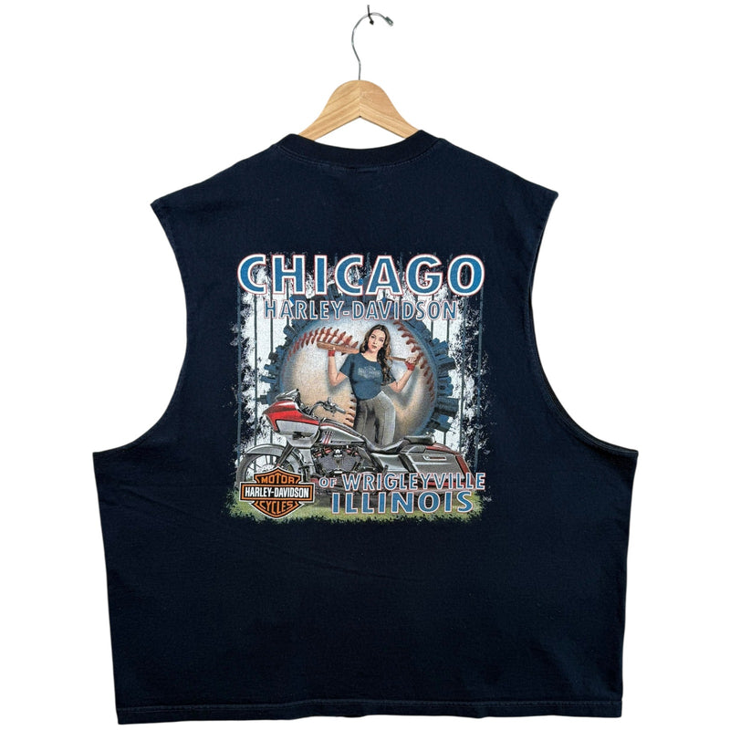 Vintage Harley Davidson Motorcycle Chicago Wrigleville Tank Top