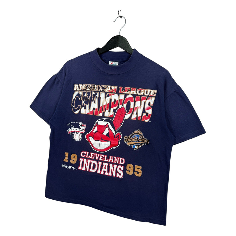 Vintage MLB American League Champions Cleveland Indians 1995 T-Shirt