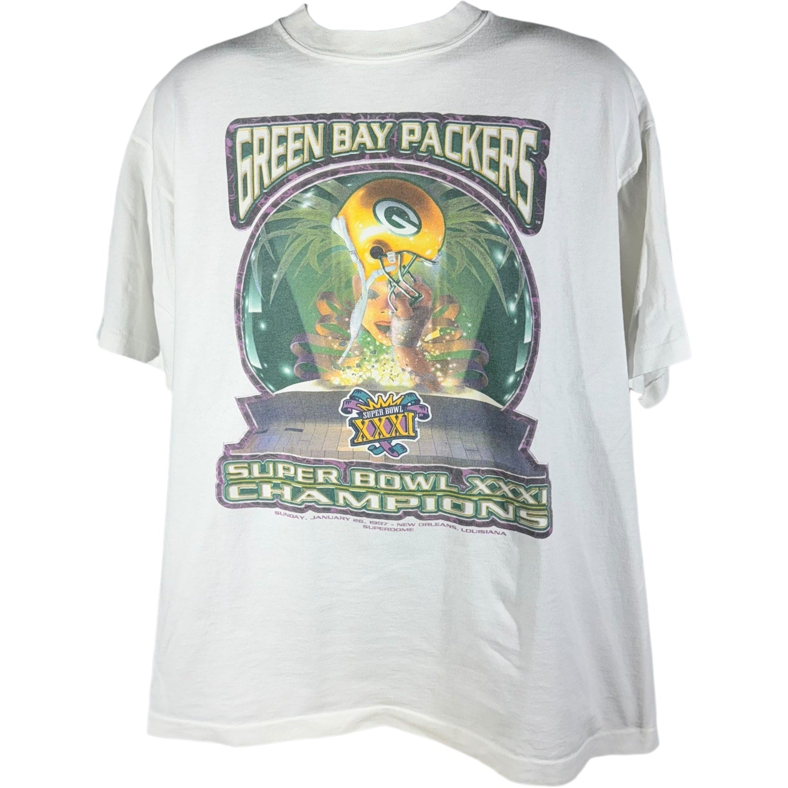 Vintage Starter Green Bay Packers Super Bowl Champs Tee 1997