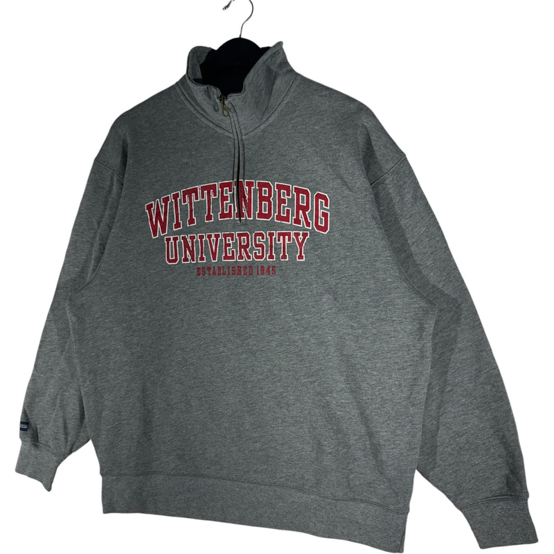 Vintage WittenBerg University Spellout 1/4 Zip Sweatshirt