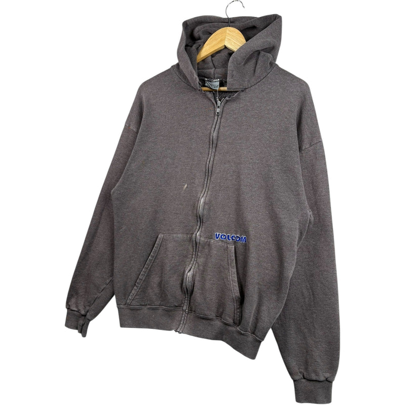 Vintage Volcom Full Zip Embroidered Hoodie