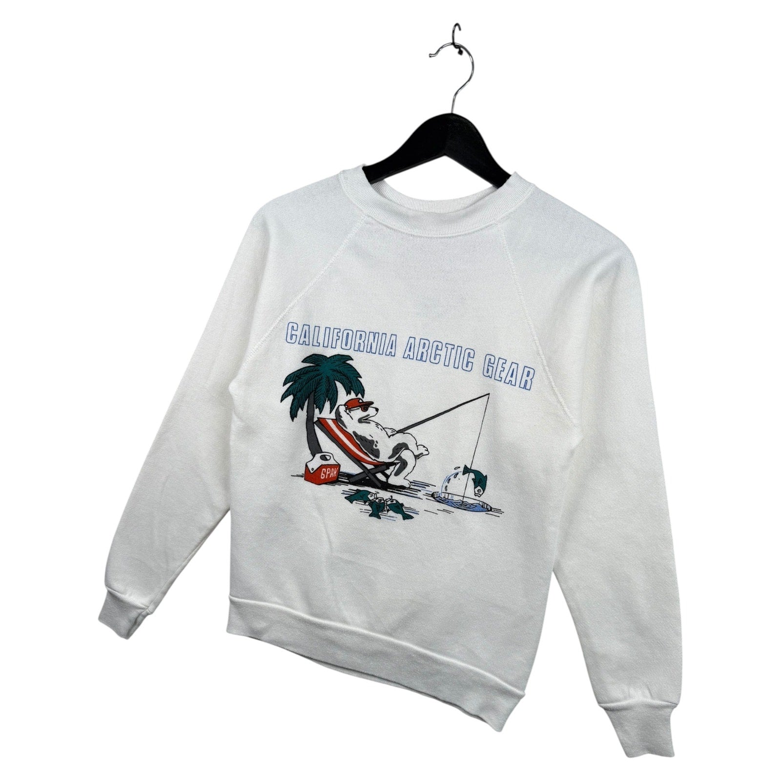 Vintage California Arctic Gear Polar Bear Fishing Crewneck