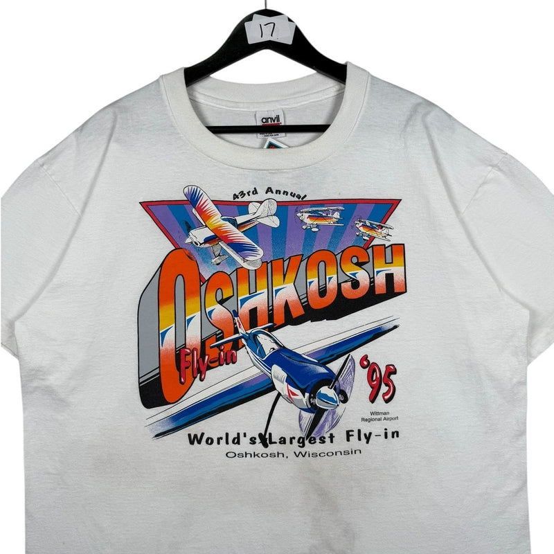 Vintage Oshkosh Aviation Airshow Graphic T-Shirt