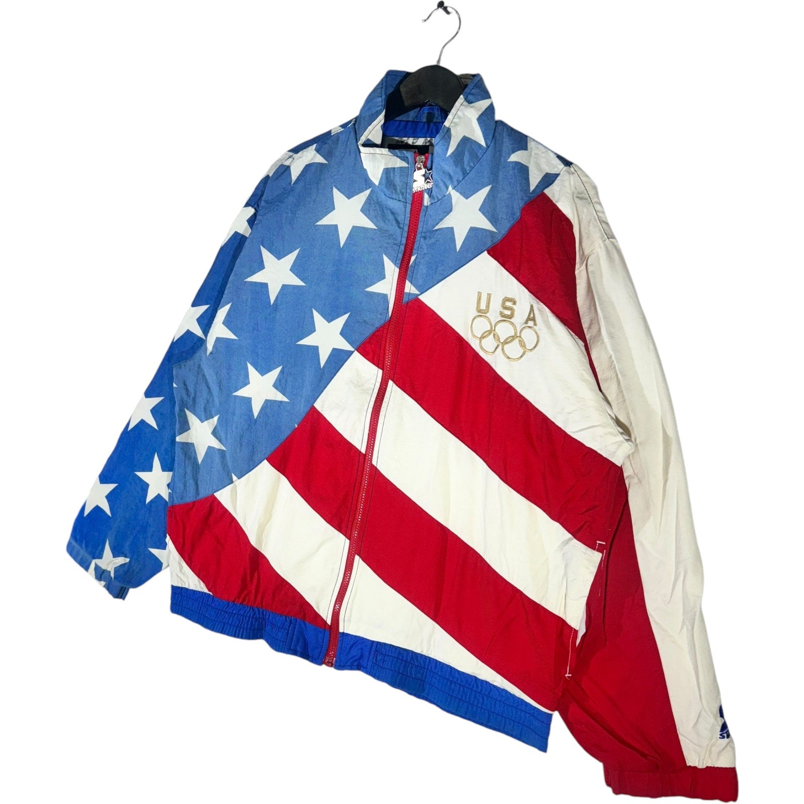 Vintage Starter Olympics Team USA Flag Windbreaker 90s