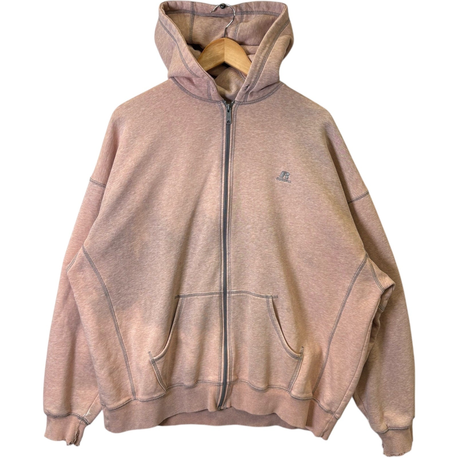 Vintage Russell Sun Faded Full Zip Hoodie