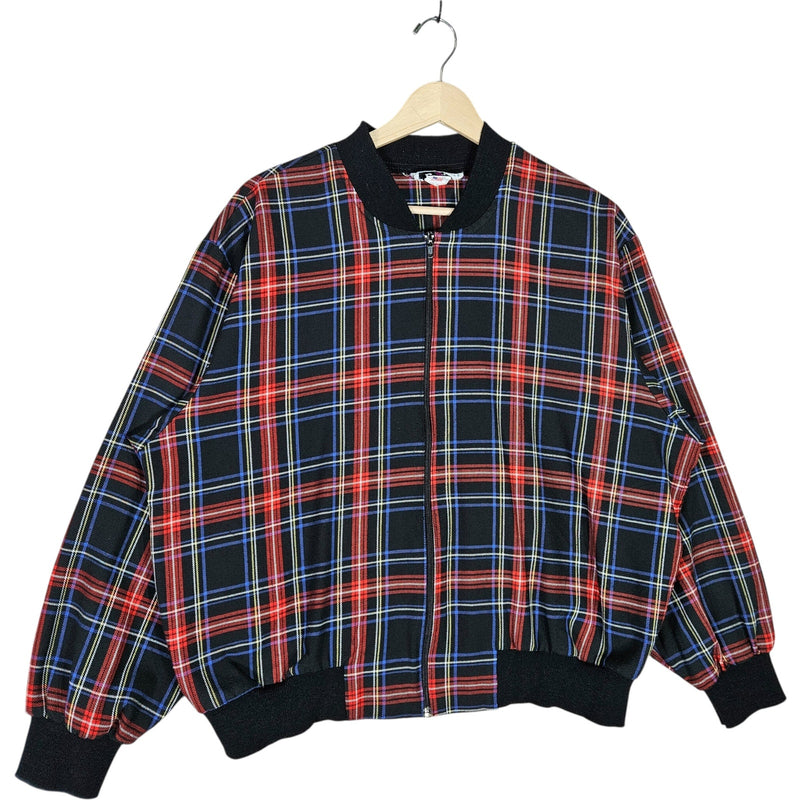 Vintage Katie Brooke Plaid Bomber Jacket
