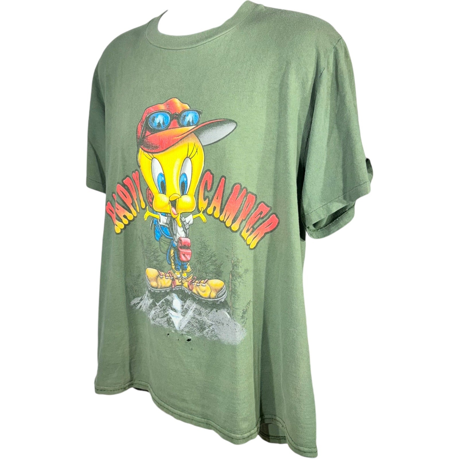 Vintage Looney Tunes Tweety Bird Happy Camper Tee 90s