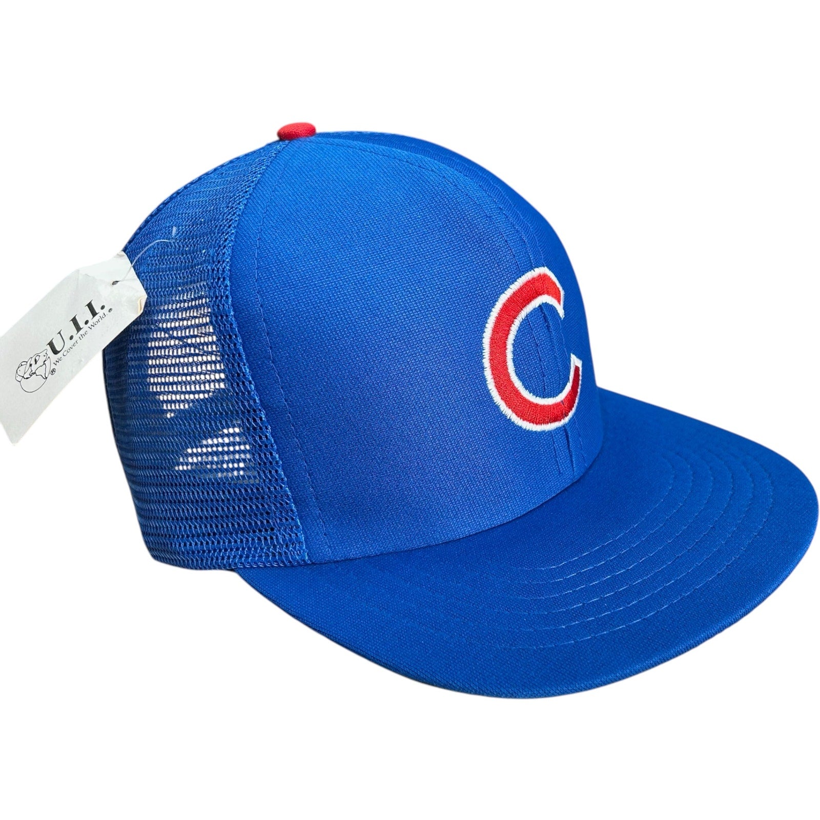 Vintage NWT Chicago Cubs Logo MLB Snapback Trucker Hat