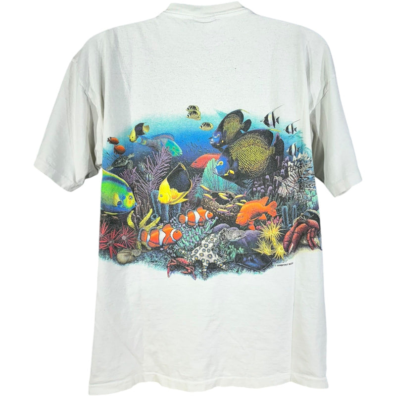 Vintage Coral Reef Wrap Around Underwater Nature Tee 90s