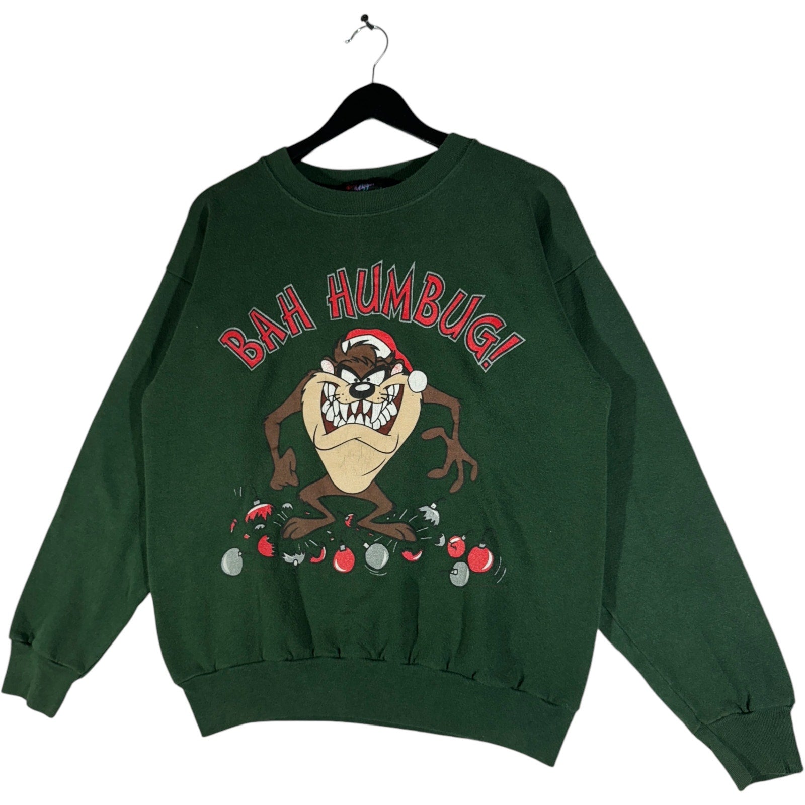 Vintage Looney Tunes Taz "Bah Humbug!" Christmas Crewneck