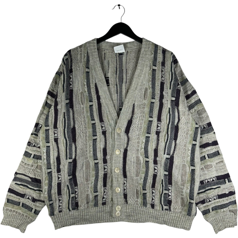 Vintage 3D Knit Cardigan Sweater