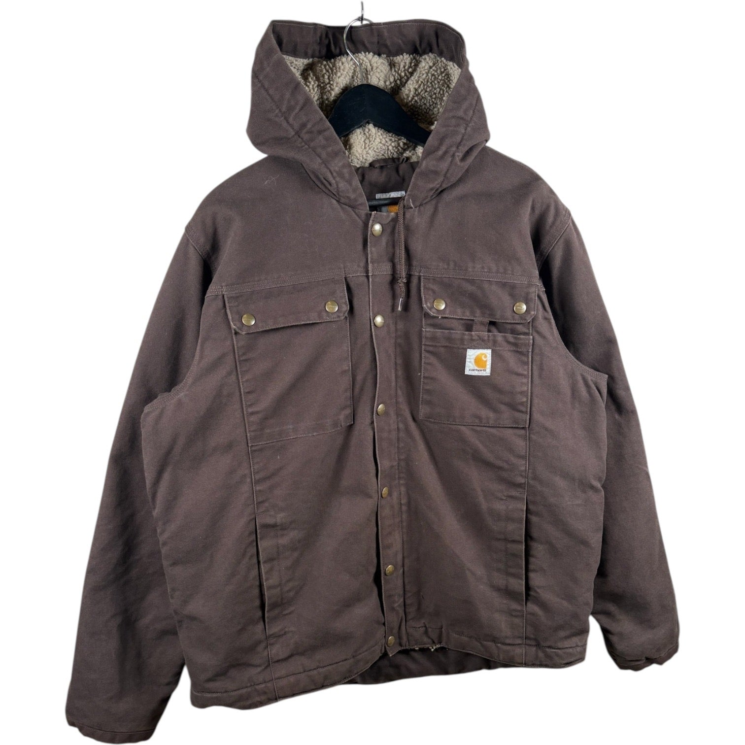 Vintage Carhartt Sherpa Lined Hooded Workwear Jacket