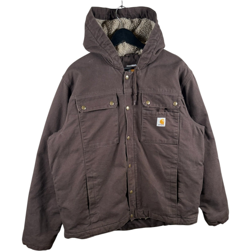 Vintage Carhartt Sherpa Lined Hooded Workwear Jacket