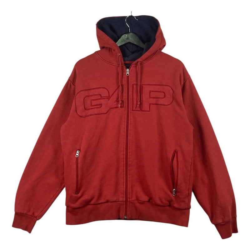 Vintage GAP Embroidered Logo Full Zip Hoodie