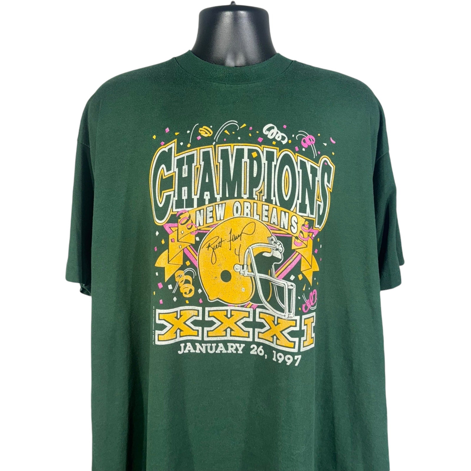 Vintage Green Bay Packers Super Bowl XXXI Champions Tee 1997