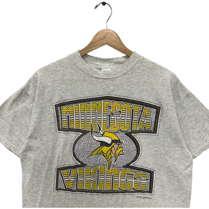 Vintage Logo 7 Minnesota Vikings Large Spellout Logo NFL Tee