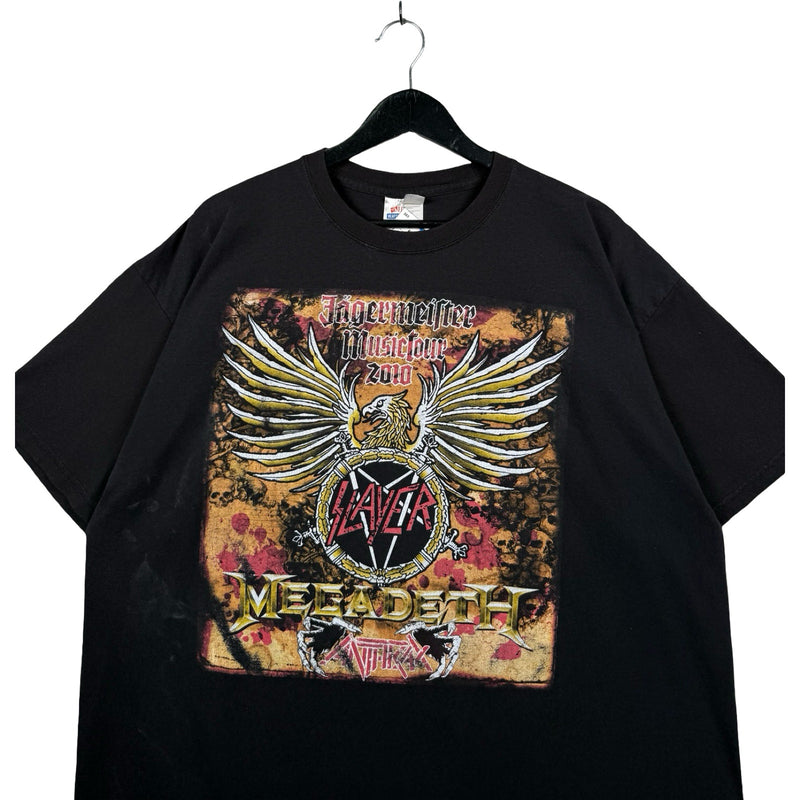 Vintage Megadeth Slayer Jägermeister Music Tour T-Shirt 2010