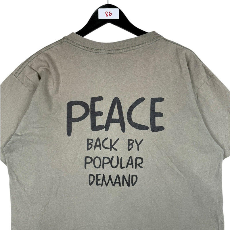 Vintage Peace Sign Cartoon Graphic T-Shirt