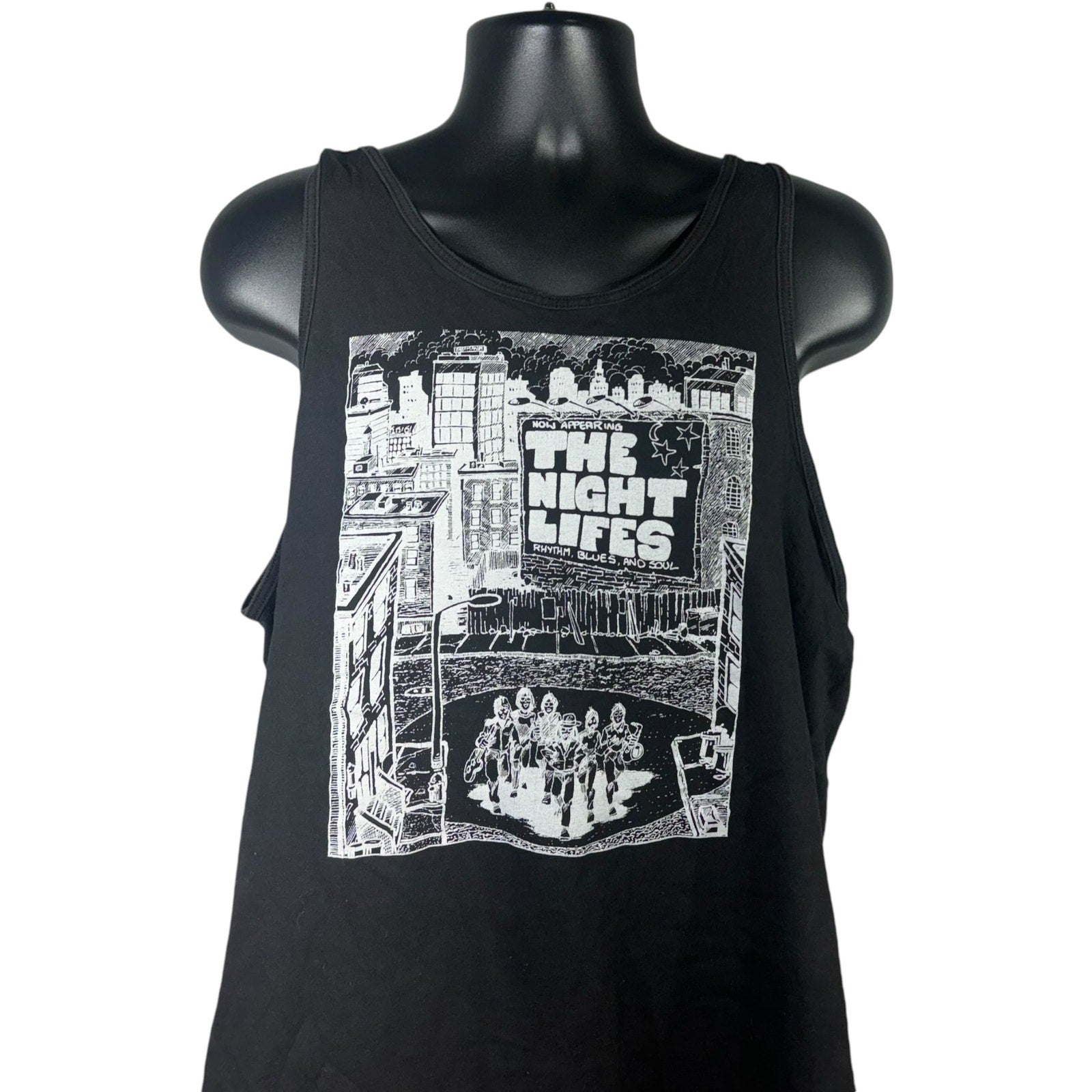 Vintage The Night Lifes Music Tank Top 80's